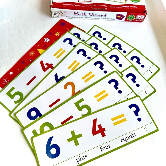 Math Wizard Numbers Counting Card Game Kids Mathematics Learning Flashcards Set - Picture 7 of 15